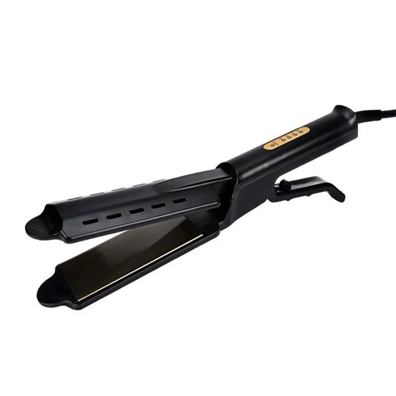 Portable Dual Hair Straightener & Curler - Constant Temp, 4-Gear