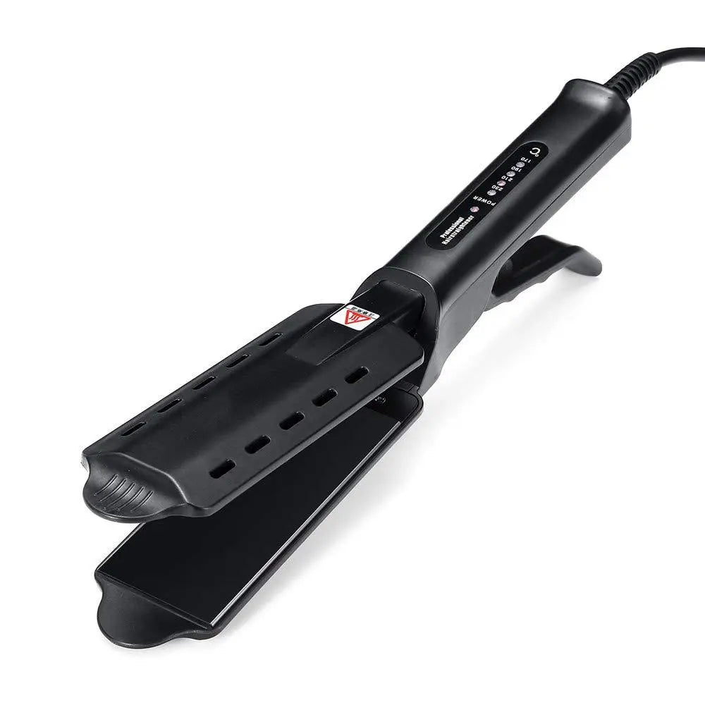 Portable Dual Hair Straightener & Curler - Constant Temp, 4-Gear